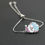Colorful Crystal Rhinestone Santa Claus Distance Bracelets Couples