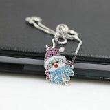 Colorful Crystal Rhinestone Santa Claus Distance Bracelets Couples