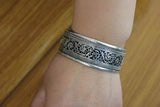 Tibetan Silver Silks Bangle Bracelet Nepal Adjustable Men