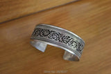 Tibetan Silver Silks Bangle Bracelet Nepal Adjustable Men