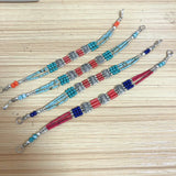 3 Rows Colorful Beaded Bracelet Nepal Natural Stone Jewelry Lady Bracelets