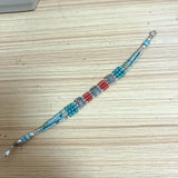 3 Rows Colorful Beaded Bracelet Nepal Natural Stone Jewelry Lady Bracelets