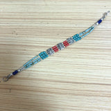 3 Rows Colorful Beaded Bracelet Nepal Natural Stone Jewelry Lady Bracelets