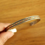 Nepal Tibetan Copper Metal 7mm Cuff Bracelet