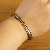 Nepal Tibetan Copper Metal 7mm Cuff Bracelet