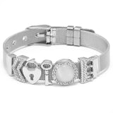 3 Colors Mesh Bracelets Heart To Heart Beads