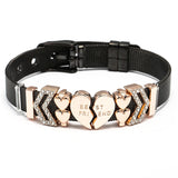 Stainless Steel Heart to Heart Beads Bracelets