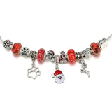 Christmas Advent DIY Charm Bracelet Jewelry Gift Beaded Pendant Bracelets