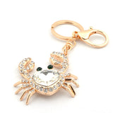 Crystal Boutique Bag Car Keychain High-end Crab Pendant Gift