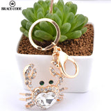 Crystal Boutique Bag Car Keychain High-end Crab Pendant Gift