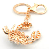 Crystal Boutique Bag Car Keychain High-end Crab Pendant Gift