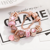 Love Heart Charm Beads European Charm Bracelet for Women