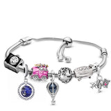 Crystal Sea Turtles Seashell Octopus Beaded Pendant Bracelet