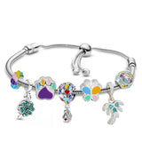 Crystal Sea Turtles Seashell Octopus Beaded Pendant Bracelet