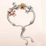 Crystal Sea Turtles Seashell Octopus Beaded Pendant Bracelet