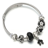 Modern Love Charm Asymmetrical Beaded Bangles