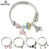 Modern Love Charm Asymmetrical Beaded Bangles
