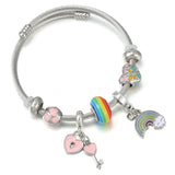 Modern Love Charm Asymmetrical Beaded Bangles