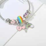 Modern Love Charm Asymmetrical Beaded Bangles