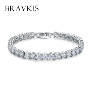 BRAEVKISS CZ Stone Tennis Bracelet for Women Bileklik Jewelry BUB0021
