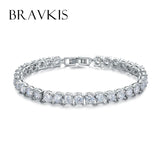 BRAEVKISS CZ Stone Tennis Bracelet for Women Bileklik Jewelry BUB0021
