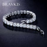 BRAEVKISS CZ Stone Tennis Bracelet for Women Bileklik Jewelry BUB0021