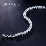 BRAEVKISS CZ Stone Tennis Bracelet for Women Bileklik Jewelry BUB0021