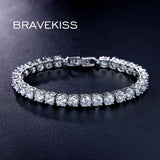 BRAEVKISS CZ Stone Tennis Bracelet for Women Bileklik Jewelry BUB0021