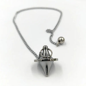 BRASS Metal Pendulum Divination Necklace Pendant Hexagonal Bullet