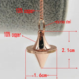 BRASS Metal Pendulum Divination Necklace Pendant Hexagonal Bullet