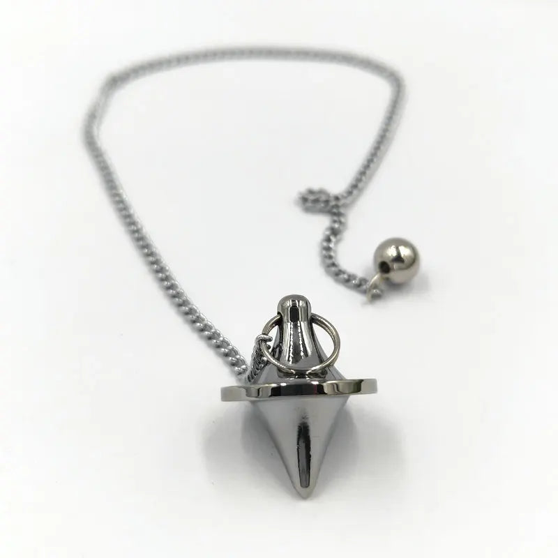 BRASS Metal Pendulum Divination Necklace Pendant Hexagonal Bullet