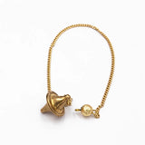 BRASS Metal Pendulum Divination Necklace Pendant Hexagonal Bullet