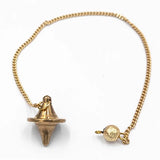 BRASS Metal Pendulum Divination Necklace Pendant Hexagonal Bullet