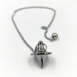 BRASS Metal Pendulum Divination Necklace Pendant Hexagonal Bullet