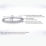 Micro Pave Crystal Bangle Bracelet CZ Stone Womens Gift Jewelry