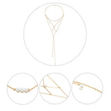 Pearl Pendant Tassel Necklace Boho Jewelry for Women BPN1268