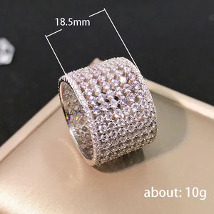 BRAVKISS Studded CZ Ring Wedding Bands for Women