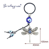 Dragonfly Keychain Evil Eye Lucky Charm Pendant