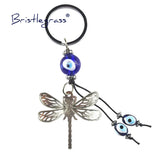 Dragonfly Keychain Evil Eye Lucky Charm Pendant
