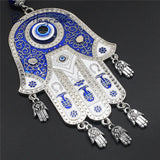 Evil Eye Floral Hamsa Hand Amulets Lucky Charm Wall Hanging Pendant