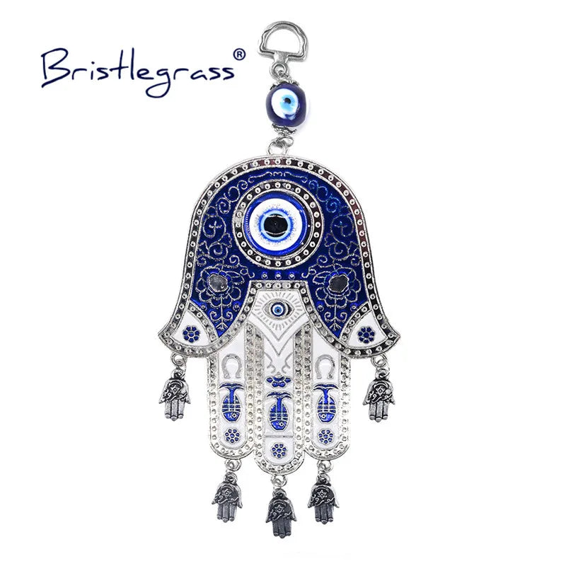 Evil Eye Floral Hamsa Hand Amulets Lucky Charm Wall Hanging Pendant