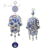 Evil Eye Hamsa Hand Flower Wall Hanging Pendant Amulet