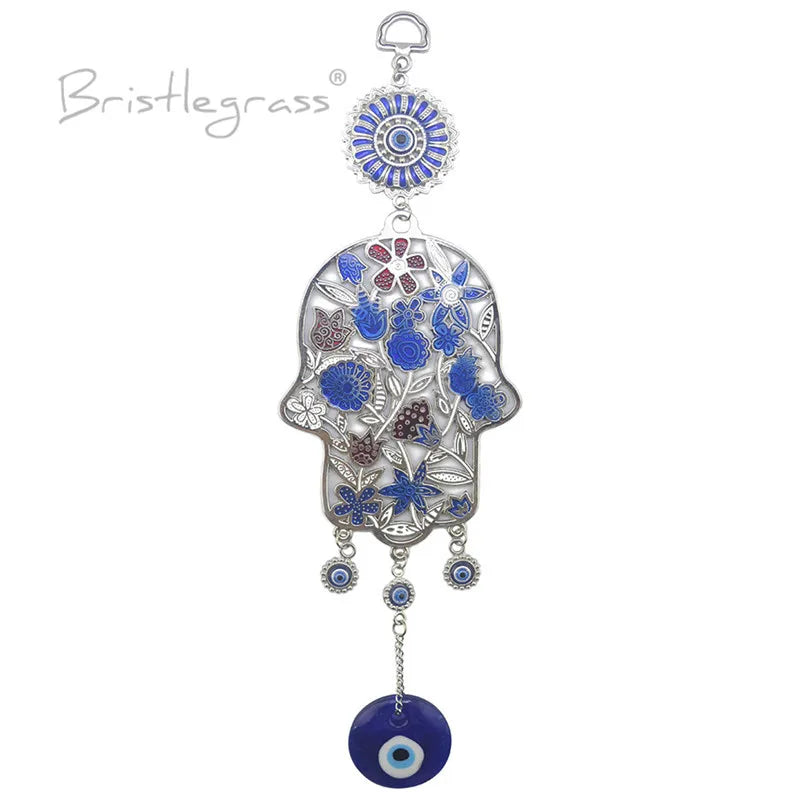 Evil Eye Hamsa Hand Flower Wall Hanging Pendant Amulet