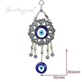 Evil Eye Leaf Flower Disk Wall Hanging Pendant Amulet