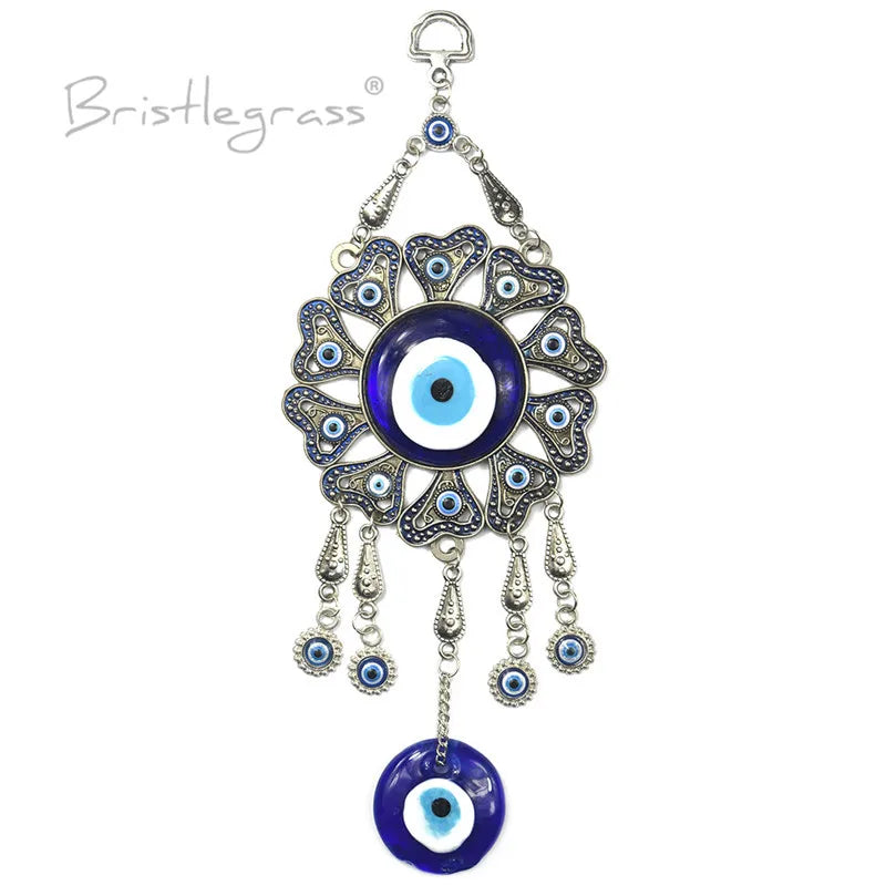Evil Eye Leaf Flower Disk Wall Hanging Pendant Amulet