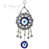Evil Eye Leaf Flower Disk Wall Hanging Pendant Amulet