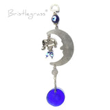 Evil Eye Moon Elephant Wall Hanging Pendant Amulet Blessing Protection Art