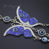 Evil Eye Rhinestone Butterfly Wall Hanging Pendant