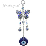 Evil Eye Rhinestone Butterfly Wall Hanging Pendant