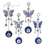 Evil Eye Rhinestone Butterfly Wall Hanging Pendant